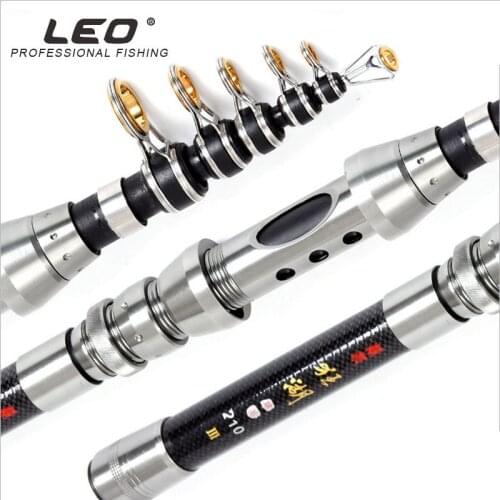 Mini Portable 1.5-2.4m Carbon Fiber Telescopic Sea Fishing Rod Casting Lure Fishing Pole Multifunctional Fishing Rod Pesca LEO