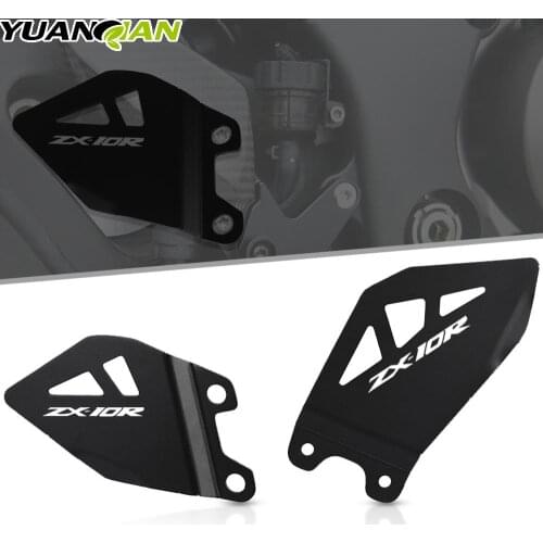 Foot Peg Heel Plates Guard For KAWASAKI ZX-10R ZX10R NINJA 2011-2020 ZX-10RR Motorcycle Accessories Heel Protective Cover Guard