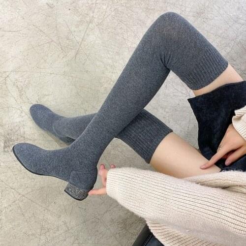 Woman Boots Long Tube Socks Shoes 2021 New Female Fashion Flat Shoes for Women Basket Winter Boots Female Shoes Women Sneakers