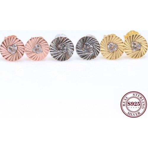 Bewill Original 925 Sterling Silver Small Retro Shell Love Earrings Simple Fashion Earrings For Women Gift Jewelry