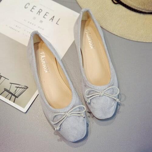 2018 ms euramerican style suede flat sheet contracted fashion shoes comfortable OL work for womens shoes leisure