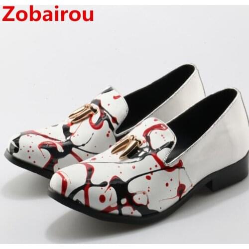 Zobairou sapatenis masculinos casual slipon mens genuine leather velvet loafers italian leather shoes men dress wedding flats