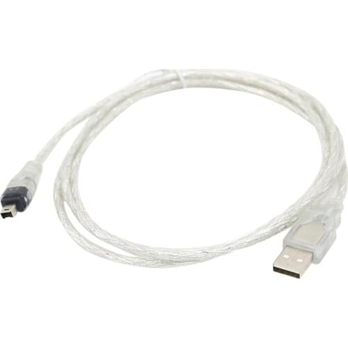 1.5m USB to IEEE 1394 Firewire 4 Pin Adapter Cable Converter Cord for iLink 1394 Data Transmission