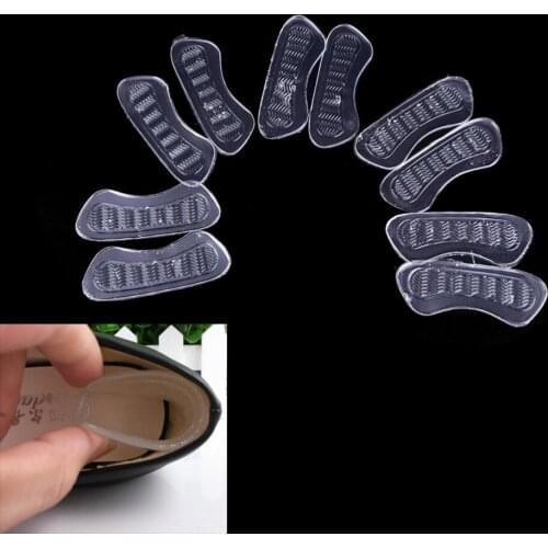 1 Pair Invisible Silica Gel Anti-Slip High Heel Cushions Gel Heel Back liner Shoes Silicone Insoles Feet Massage Foot Care Tools