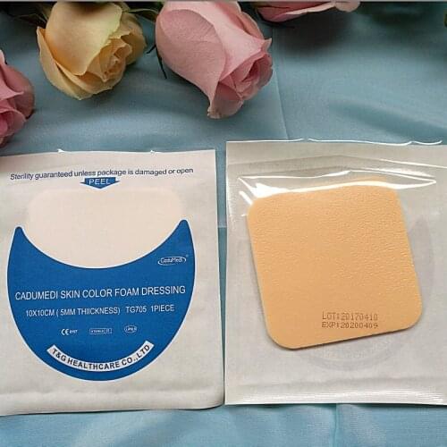 10pcs 5 10 15CM 5mm Medical foam dressing rapidly exudates and exudates the wound to prevent wound and wound adhesion Anti press