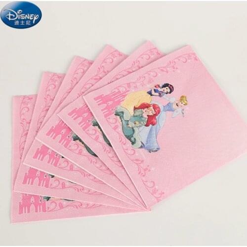 10pcs/lot beautiful Princess Cartoon Paper Napkins Tissue For Home Garden Birthday Wedding Party Decoration Supplies