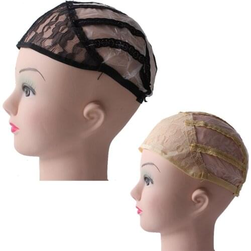 10pcs/lot Black Beige Plastic Half Wig Cap Mesh Net Wig Hairnets Wig Accessories For Making Wigs