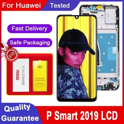 100% Tested 6.21'' 10-Touch Display Replacement For Huawei P Smart 2019 LCD Touch Screen Digitizer Assembly For POT-LX1 L21 LX3