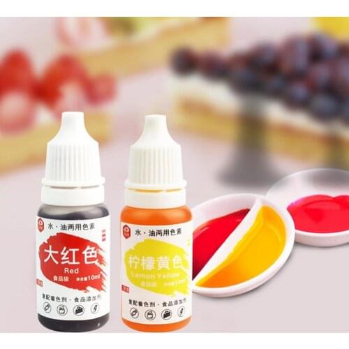 12 Colors 10ml Natural Ink Food Coloring Cake Pastries Cookies DIY Craft Pigment