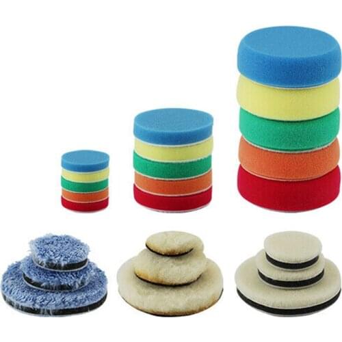 24pcs 1 2 3 Inch Buffer Compound Waxing Polishing Wheel Tool Sponge Pad