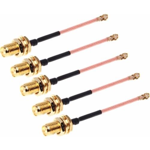 5 Pcs New Extension Cable Gold Plated RF Straight SMA Female Jack to IPEX Connector Pigtail Cord RG178 5cm