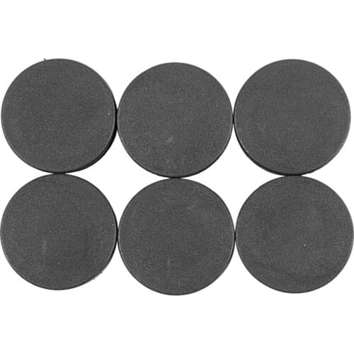6Pcs Plastic Blanking End Cap Pipe Tube Insert Plug Cover 40mm Black