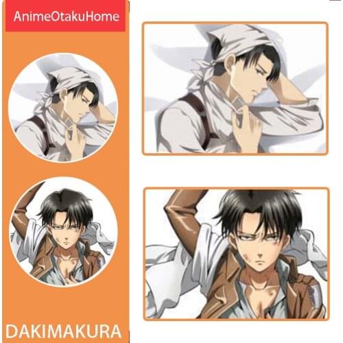 Anime Attack on Titan Shingeki no Kyojin Ackerman Levi Pillowcases Dakimakura Hugging Body Cushion Pillow Case Cover Bedding