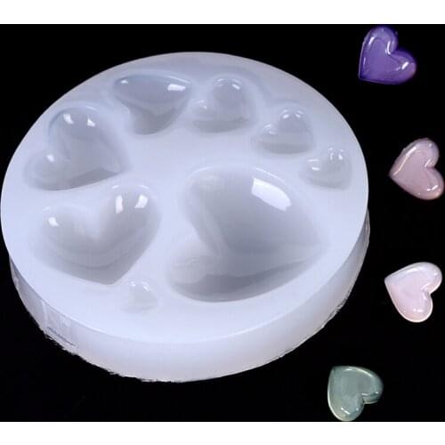 DIY Heart Silicone Mold Making Jewelry Pendant Resin Casting Mould Craft Tool