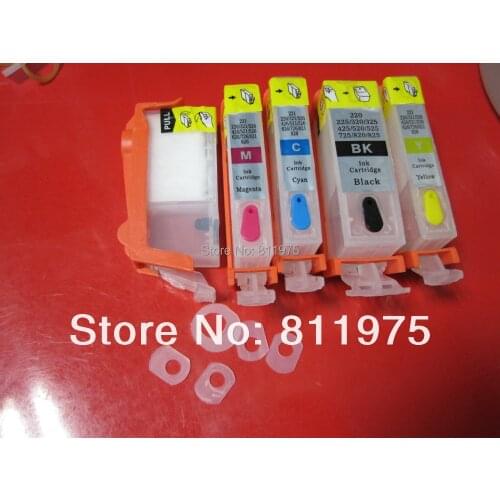 For CANON IP3600 IP4600 MP540 MP620 MP630 MX860 MX870 printer PGI-220BK CLI-221refillable ink cartridge with auto reset chips