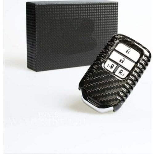 For Honda smart key one button High quality carbon fibre Remote Control Car Key Case wallet Bag Cover