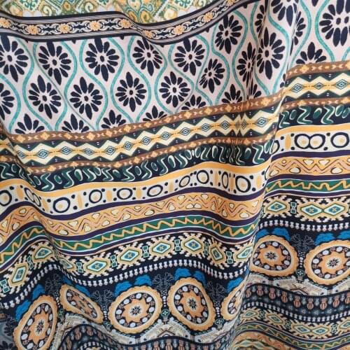 Ethnic Fabric Stretchy Chiffon DIY Dropping Material Cloth Holiday Fashion Dress Fabric Trouser Skirt Material