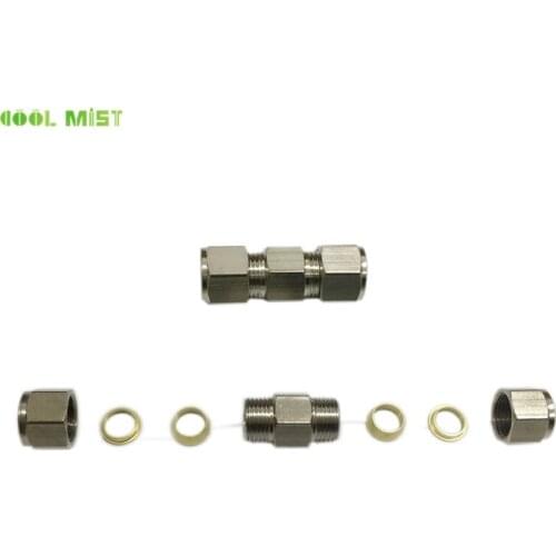 H273 Free shipping non-slip lock high pressure joiner connectors 0-120bar brass nickeling fittings for 3/8‘’ tubing 5pcs/pack