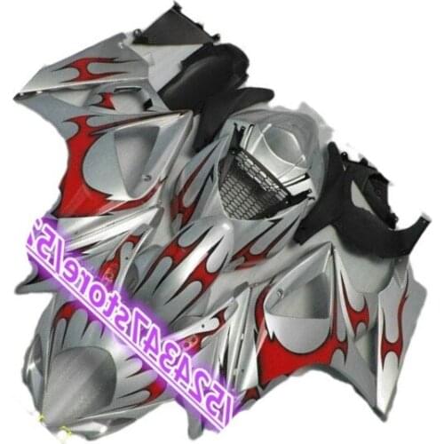 Hot sales GSX-R1000 K7 07 08 GSX R1000 movement fairing kit K7 07-08 silver big red sports bike cheap motorcycle at -Hey