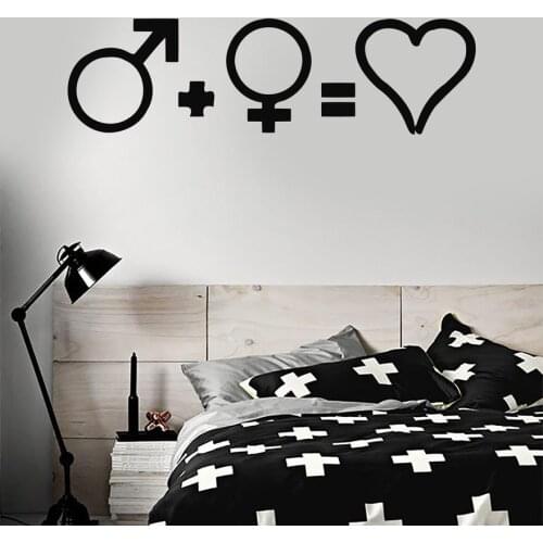 Love Life Sex Wedding Wall Stickers Vinyl Wall Decal Decor For Bedrooms Wall Stickers Personality Creative Wallpaper SA215