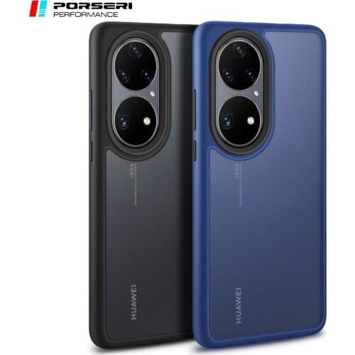 Porseri Matte Material Skin Feeling Case For HuaWei P50 Pro PC+TPU Anti-fall Shockproof Dirt-resistant Back Protect Cover