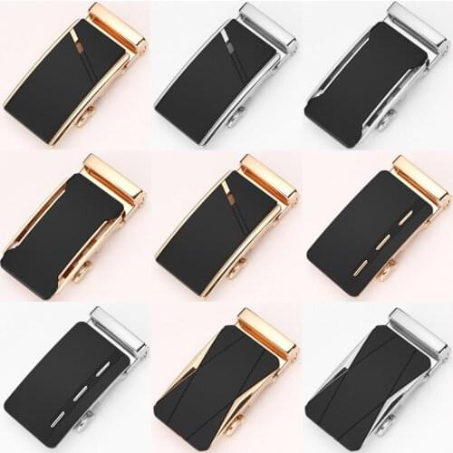 New Fashion Mens Business Alloy Automatic Buckle Unique Men Plaque Belt Buckles for 3.5cm Ratchet Men Apparel Accessories belts