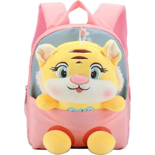 New Plush Cute Tiger Child girl backpack Cartoon kids backpack 2021 childrens backpack in kindergarten lovely mochila infantil