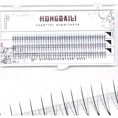 Permade Volume Lashes Narrow Thin Base Fans 3d A Shape Sharp Stem Lash Pre made Eyelash Extensions New products lash tool