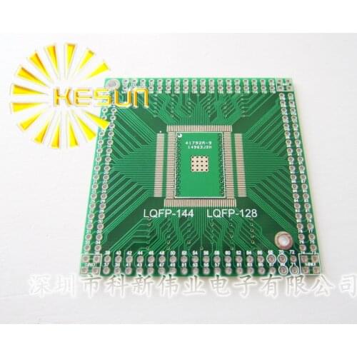 QFP / EQFP / TQFP / LQFP144 / LQFP128 SMD turn DIP CPU broad 0.5mm IC adapter Socket / Adapter plate / PCB Connector