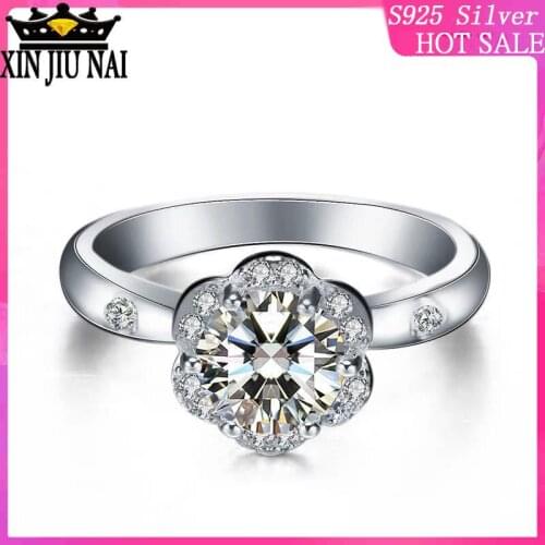 Sterling silver simple luxury diamond ring heart-shaped bouquet diamond ring wedding ring female wholesale lots bulk