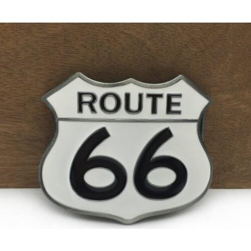 Buckle Club wholesale retro zinc alloy ROUTE 66 belt buckle cowboy jeans belt buckle FP-02779 with 4cm width loop