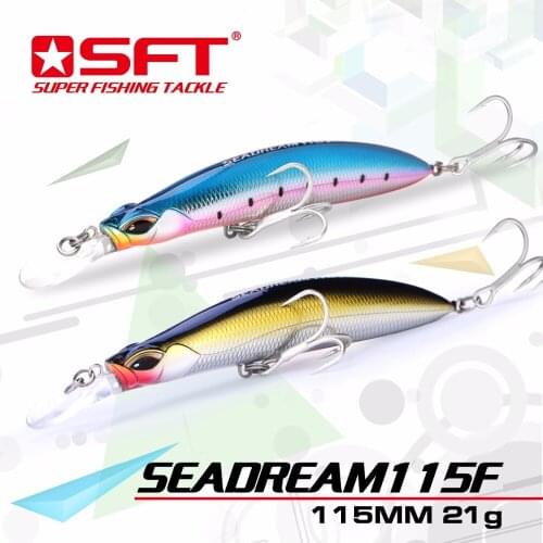 SFT SEADREAM 115F 115mm/21g Super Long Shot Near Deep Sea Fishing Lu Asia Fake Bait Floating type Artificial Bait