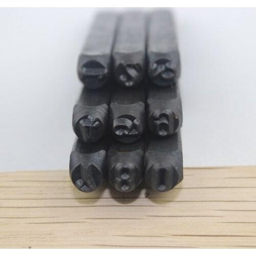 [wamami] 9pcs*Leather Printing 5mm Figure Molds Number Stamping Punch Handcraft Tool Art Diy