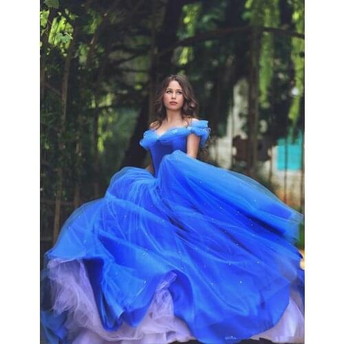 BM Blue Quinceanera Dresses 2020 Ball Gown Beaded Sweet 16 Dresses Formal Prom Party Dress Vestidos De 15 Anos BM308