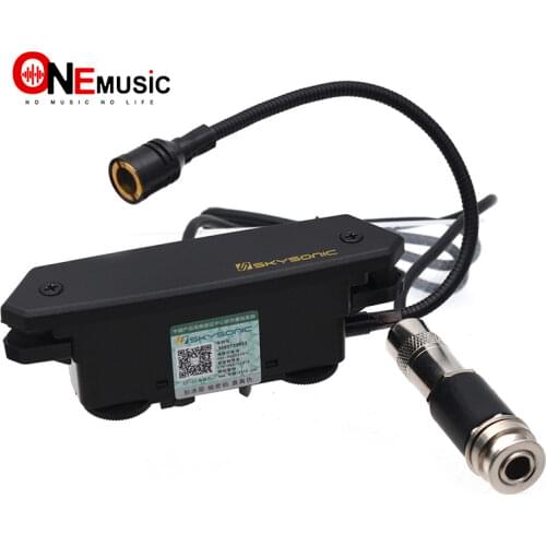 SKYSONIC T-902 Guitar Soundhole Pickup Magnetic + Microphone Dual Pickup Systems with Volume Controls Guitar Parts