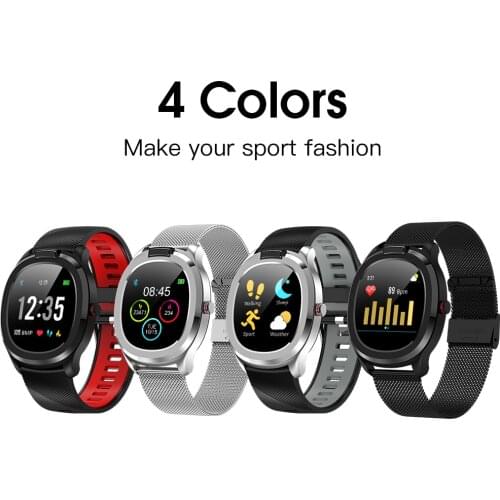 ECG+PPG temperature monitoring smart watch monitor ECG heart rate blood pressure waterproof health tracker T01 sports watch