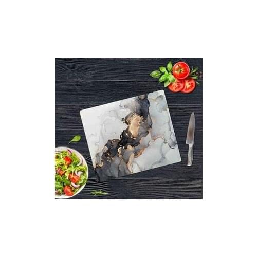 Marble design Appearance stylish Glass antibacterial Cutting Board - 30cm X 40