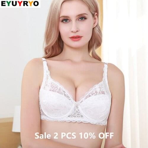 Thin Lace Bras B C Cotton Soft Cup Comfort Mesh Bralette Top Underwire Push Up Bra Women Brassiere White vs Pink Sexy Lingerie