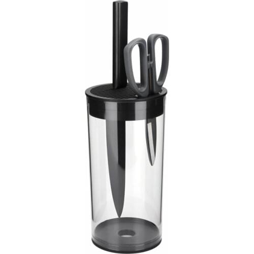 Universal Knife Block knife holder with Scissors Slot Detachable for Easy Cleaning Space Saver Knife Storage Protect Blades