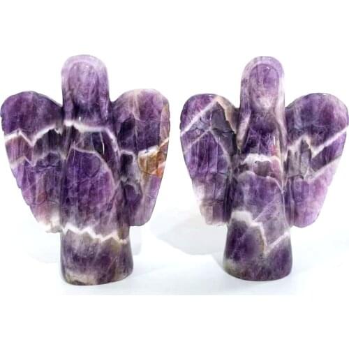 High Quality Naturel Dream Amethyst Crystal Hand Crafted Angel For Gift _XCG