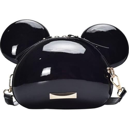 Disney princess Minnie pu bag lady shoulder strap diagonal bag girl shoulder messenger bag girl Mickey mouse handbag