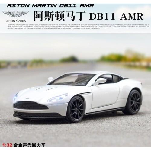 1/32 Scale Aston Martin DB11 AMR Diecast Alloy Pull Back Car Collectable Toy Gifts for Children