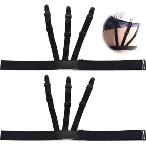 1Pair Adjustable Shirt Holder Stays Elastic Men Suspenders Gentleman Leg Braces Business Tirantes Uniform Suspender Shirt Stay