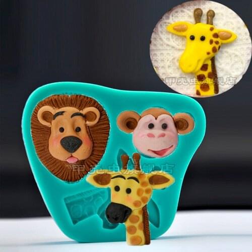 1pcs gateau Patisserie reposteria Cartoon Animal Silicone Soap Mold Fondant Cake Decorating Tools Pastry Shop Chocolate Kitchen