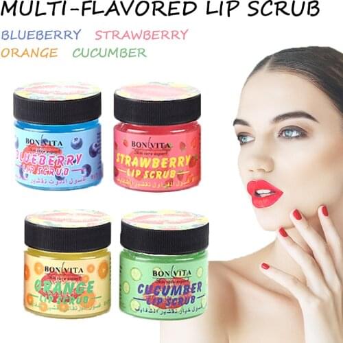 1Pc Lip Scrub Smooth Exfoliating Balm Care Repair Dry Anti Aging Wrinkle Fruit Flavor Nourishing Lip Scrub Soft Lips Care OSM