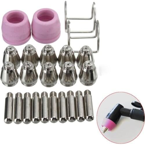 24Pcs/set Plasma Cutting Torch Electrode Nozzles Consumables Kits AG-60 WSD-60P