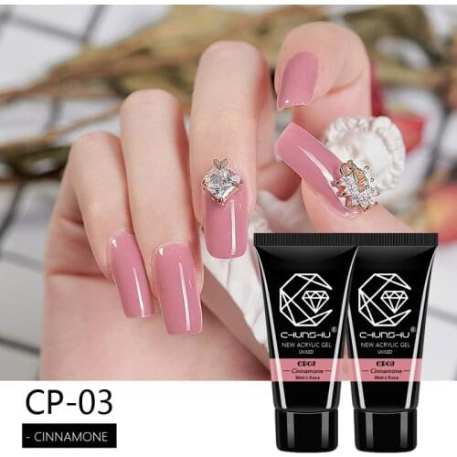 CHUNSHU Poly Crystal Nail Gel 30ML UV Gel Builder Nail Art Manicure Finger Extension Nail Gel Camouflage Color For Nail Tip Form