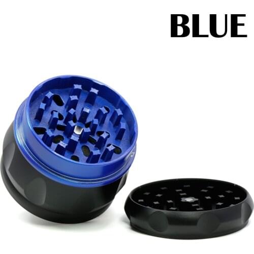 Diamond chamfered side concave smoke grinder 63mm 4 layer Herbal Smoke Grinders Herb Tobacco Grinder Pipe Accessories