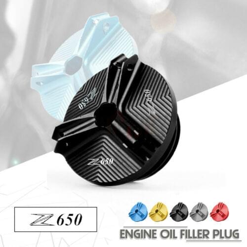 Motorcycle CNC Aluminum Engine Oil Filter Cup Plug Cover Screw For kawasaki Z650 Z 650 17 2018