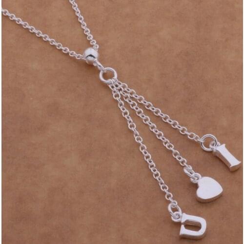 AN605 Sterling Wholesale Silver color color Necklace Silver color color Fashion Jewelry Pendant /axnajoua Bdsajuza